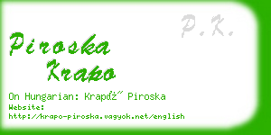 piroska krapo business card